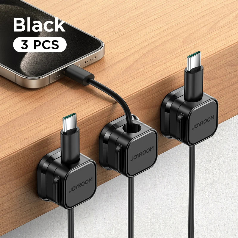 Magnetic Cable Clips - Adjustable Under Desk Cord Organizer for Tangle-Free Cable Management