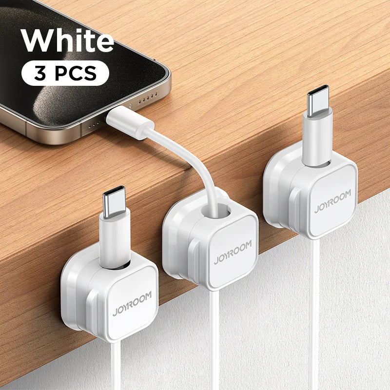 Magnetic Cable Clips - Adjustable Under Desk Cord Organizer for Tangle-Free Cable Management