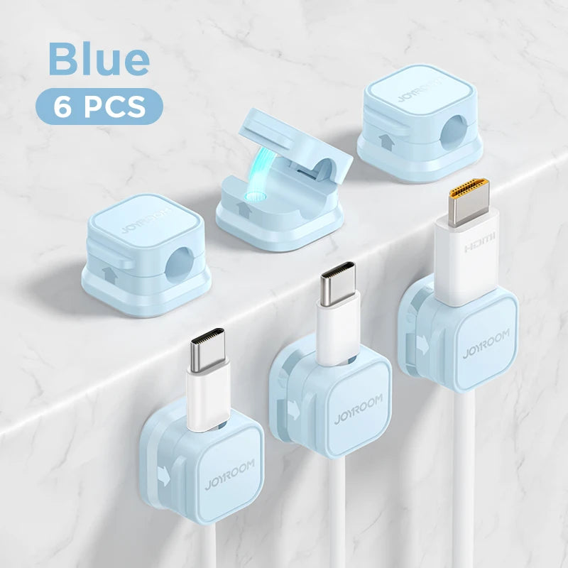 Magnetic Cable Clips - Adjustable Under Desk Cord Organizer for Tangle-Free Cable Management