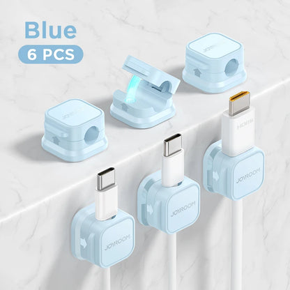 Magnetic Cable Clips - Adjustable Under Desk Cord Organizer for Tangle-Free Cable Management