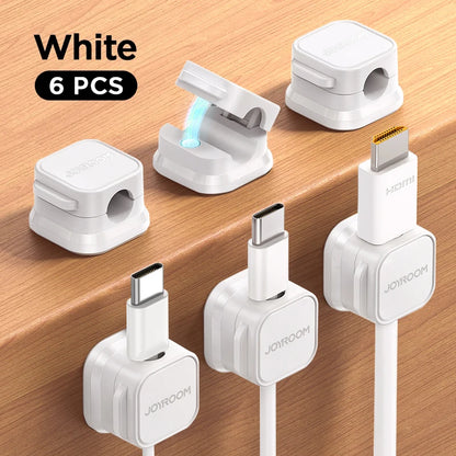 Magnetic Cable Clips - Adjustable Under Desk Cord Organizer for Tangle-Free Cable Management