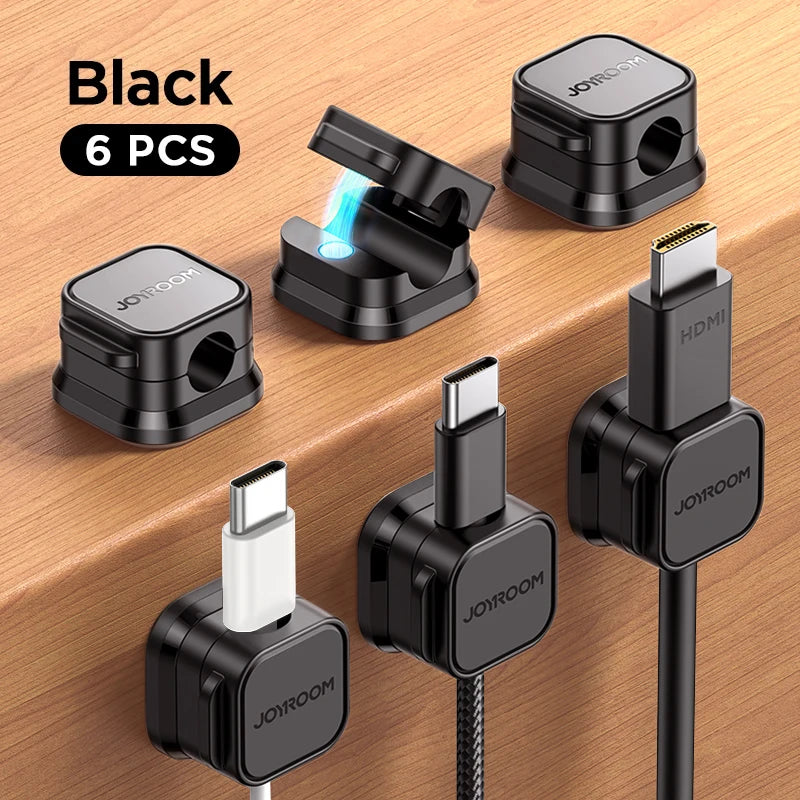 Magnetic Cable Clips - Adjustable Under Desk Cord Organizer for Tangle-Free Cable Management